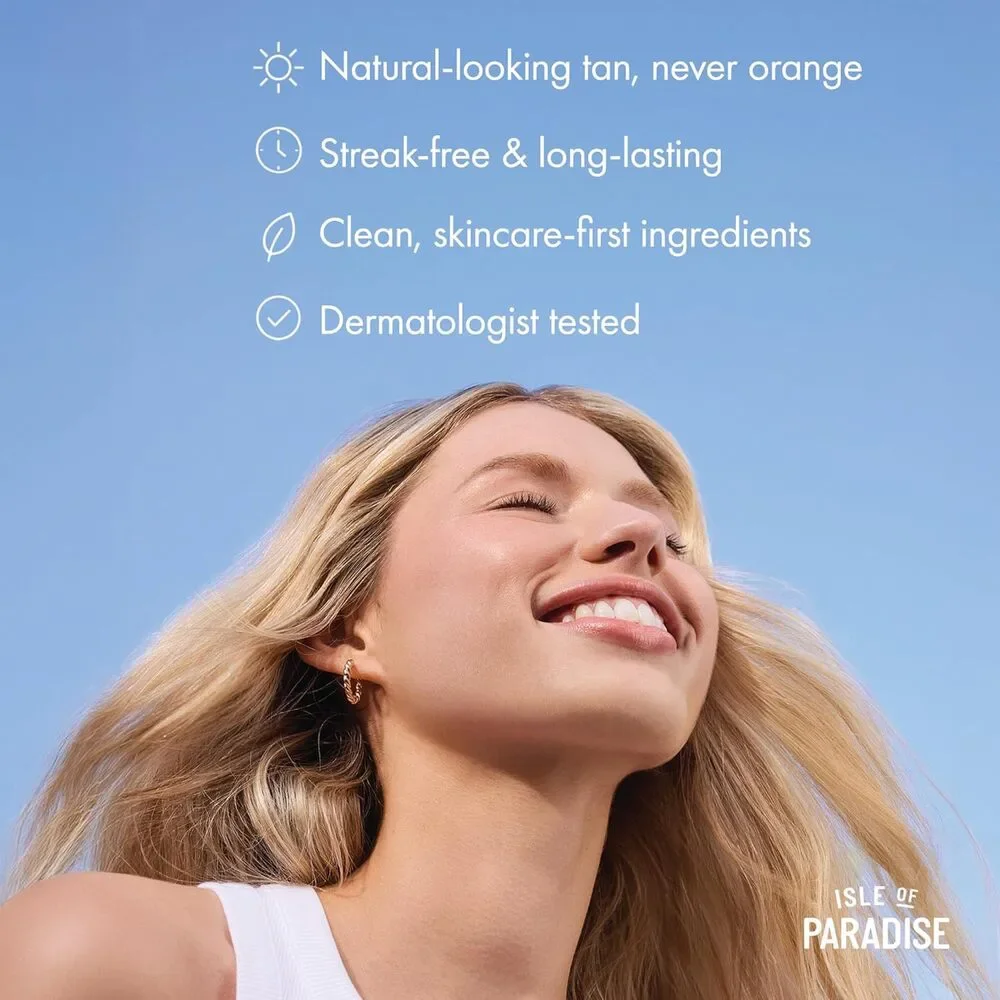 Isle of Paradise Sunny Serum Bronzing Serum, Face Bronzer with Niacinamide